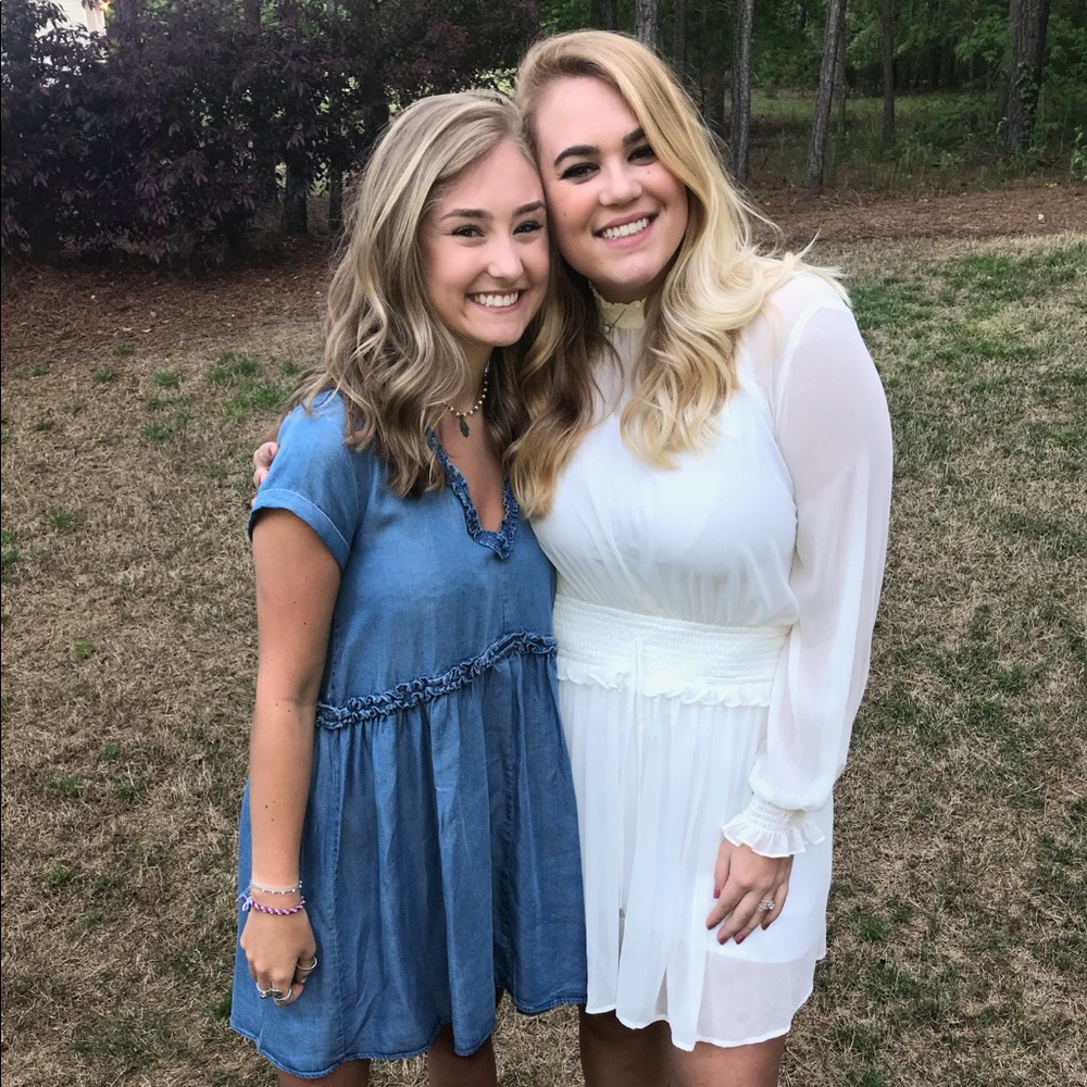 White High Neck Dress